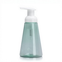 Bouteille en plastique PET conique personnalisée de 300 ml avec pompe à mousse et bouchon, pour nettoyant visage, mousse, savon liquide, soin de la peau