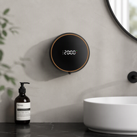 Distributeur de savon liquide sans contact, automatique, mural, avec capteur infrarouge, affichage numérique, distributeur de désinfectant pour les mains pour salle de bain