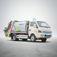 Camion à ordures à compression électrique Dongfeng 4 CBM, camion de compactage des déchets sanitaires municipaux