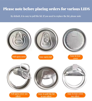 Boîtes de boisson vides en plastique PET avec couvercle en aluminium pour boissons énergisantes, thé, bière, champagne et tequila - Différentes tailles 500 ml