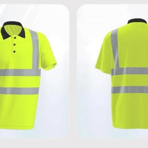 Camisetas Polo de Trabajo de Verano de Manga Larga, 100% Poliéster, para Administración Vial, de Alta Visibilidad, con Logotipo Personalizable - Product Image 5