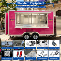 Retro mobiele foodtrucks, volledig uitgerust voor crêpes, desserts, ijs en andere lekkere hapjes.  Leuke foodkar voor zakelijk gebruik.