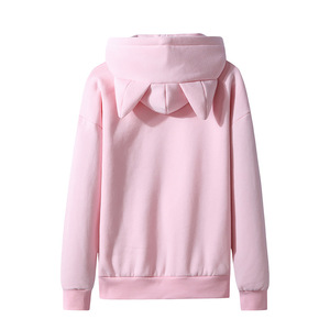 <span class=keywords><strong>Felpa</strong></span> Casual in pile da donna con cappuccio a manica lunga con Design a orecchio di <span class=keywords><strong>gatto</strong></span> <span class=keywords><strong>per</strong></span> la tecnica stampata in tessuto di spugna lavorato a maglia autunno inverno - Product Image 5
