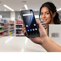 Terminal de Datos Móvil con Lector de Códigos QR, Android 14.0, PDA Industrial para Logística