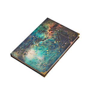 Scatola <span class=keywords><strong>Regalo</strong></span> Personalizzata a Forma di Libro Vintage con Stampa Sole e Luna in Lamina d'Oro, Scatola Rigida in Cartone con Chiusura Magnetica per Tarocchi e Regali - Product Image 1