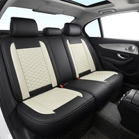 Ensemble complet de housses de siège de voiture en cuir PVC NAPPA de style professionnel de luxe pour l'intérieur de la voiture, toutes saisons