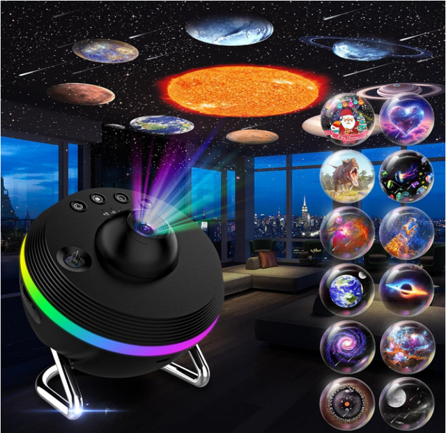 13 in 1 HD Planetarium Galaxy Star Projector,Star Projector Galaxy Light with Timer,RGB Lighting Effects for Kids, Adult, Room