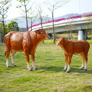 Statue de <span class=keywords><strong>vache</strong></span> en résine de fibre de verre de grande taille, artisanale, grandeur nature, pour la décoration de parc - Product Image 4