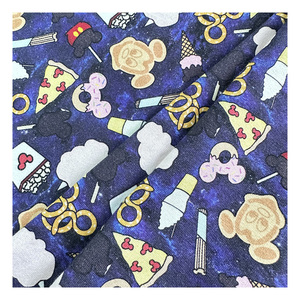 Tissu tricoté à impression numérique personnalisée sur le thème de <span class=keywords><strong>Mickey</strong></span>, coton biologique écologique, élasthanne, jersey simple, robe pour filles - Product Image 2