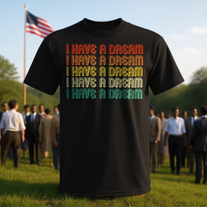 Camiseta retro vintage I Have A Dream Mlk, color negro, unisex, talla para adultos - Product Image 3