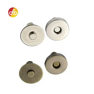 Pabrik 14mm tombol Magnet untuk pakaian dan tas grosir gesper magnetik kancing jepret logam kuningan disesuaikan Sepuh 100