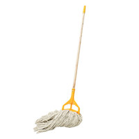 Serpillière en plastique durable avec manche en bois et support en plastique avec poignée confortable pour le nettoyage des sols