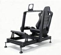 Cockpit de simulation de course en aluminium 4080, simulateur de conduite robuste avec siège, compatible avec volant à entraînement direct
