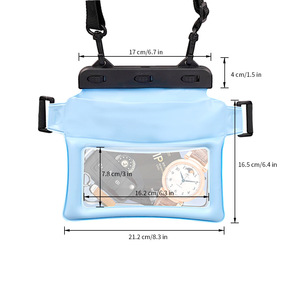 Sac banane étanche avec airbag, pochette flottante pour téléphone à écran tactile, sac bandoulière étanche pour la natation, la dérive et le surf - Product Image 1