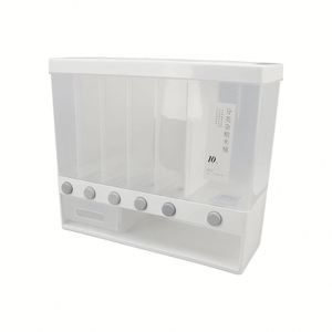 Contenedor de Alimentos Rectangular de 5 Compartimentos, Apto para Microondas, Ecológico, de PP, Dispensador de Cereales, Capacidad de Carga de 6-10L, 10kg, en Tendencia - Product Image 1