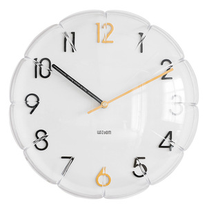 Wozoom Wall <b>Clock</b> 32cm Round <b>Battery</b> Powered Jumping Seconds Movement Modern Cream Style Living Room Decor - Product Image 5