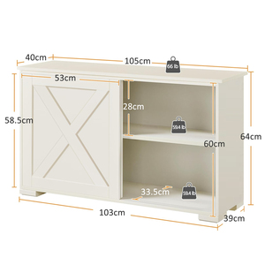 Meilleures Ventes : Buffet/Meuble de Rangement en Bois PB Écologique Style Ferme, Haute Qualité, avec 1,20 m de rangement et 2 portes, pour Hôtels et Salles à Manger - Product Image 5