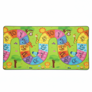 Tapis de jeu simple face 200x140x1 cm XPE pour bébé en mousse non toxique imperméable enroulable avec numéro coloré Tapis de jeu de route - Product Image 1