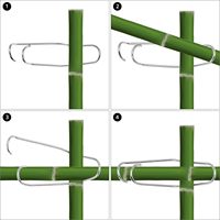 Piquets de soutien de jardin avec clips Irrigation goutte à goutte en acier galvanisé de 7/16 pouces résistant à la rouille pour plantes grimpantes