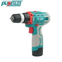 Perceuse sans fil réglable PUSELLO 12V, ensemble de perceuse électrique sans fil à moteur brossé pour réparations domestiques