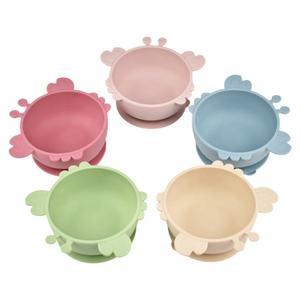 Bol de table en silicone en forme de crabe de dessin animé pour bébé, bol d'alimentation de qualité alimentaire pour enfant, bol à collation avec ventouse pour l'apprentissage de l'alimentation - Product Image 2