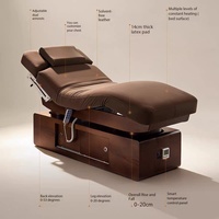 Table de massage électrique inclinable pour soins du visage, avec dossier chauffant et hauteur de jambe réglable, idéale pour l'extérieur, les hôtels, les chambres et les salons de beauté