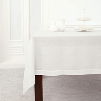Nappe en lin blanc |   Nappe de table en coton et lin de style français pour table à manger