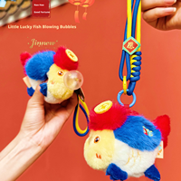Promotion : Porte-clés Poisson en Peluche Mignon à Presser pour des Bulles, Poisson Koi Porte-Bonheur avec Breloque Lingot d'Or, Pendentif de Sac Kawaii, Cadeau pour Amis