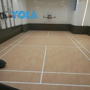 Pvc Vloermat Met Indoor Futsal Court En Basketballbadminton Sportfloeren Mat Pvc Mand Sportvloer