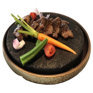 Pierre de cuisson en lave pour grillades, moderne, affinée, avec support technique en ligne, en promotion, noire, solution complète pour projets, garantie 2 ans - Product Image 1
