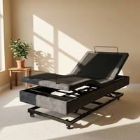 Lit pliant ajustable King Okin Motor Sleep électrique Queen avec matelas pour personnes âgées