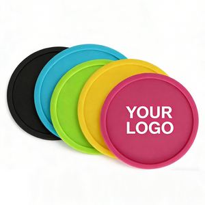 Blank Custom Eco-Friendly <b>Silicone</b> Promotional Coasters with Waterproofing Classic Design Round Shape for Drinks Cups - Product Image 4
