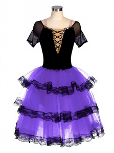 Costume da Balletto Don Chisciotte, Tutù Rosso in Tulle per Competizioni Professionali, Danza Spagnola per Adulti - Product Image 5