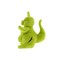 Jouet en peluche de kangourou vert personnalisé ODM/OEM-Animal en peluche ultra-doux avec yeux rouges et accent de cicatrice