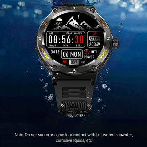 <span class=keywords><strong>Montre</strong></span> <span class=keywords><strong>connectée</strong></span> d'extérieur KT76 avec batterie de 500 mAh, boussole, lampe torche puissante, étanche 3 ATM, <span class=keywords><strong>montre</strong></span> <span class=keywords><strong>connectée</strong></span> de fitness pour hommes - Product Image 3