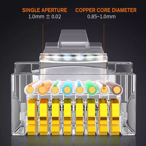 Brass Pin Cat5e <strong>Connector</strong> Waterproof Utp Cat5e 8p8c Modular Plug Gold Plated <strong>Rj45</strong> <strong>Connector</strong> Cat5e Unshielded Plug - Product Image 5