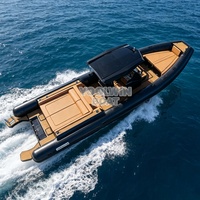 Bateau semi-rigide en aluminium 990 de qualité commerciale, RHIB 990, bateau pneumatique rigide en aluminium pour loisirs, bateau d'accompagnement de yacht