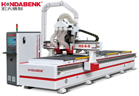 HONDABENK Direct Factory 1328 Routeur CNC pour bois avec moteur servo, broche 4x6KW, 3 axes, chargement automatique, alimentation automatique par engrenage, compétitif