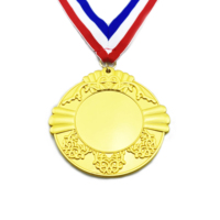 Trophées de gymnastique en alliage de zinc au prix le plus bas, design course, médaille sportive avec ruban
