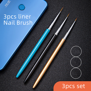Top Qualité Fournisseur 3 Pcs Uv Manucure Or Cap Nylon Kit <span class=keywords><strong>Eye</strong></span> Polish Brush <span class=keywords><strong>Gel</strong></span> Set Art Dessin Outil Peinture Nail <span class=keywords><strong>Liner</strong></span> Brush - Product Image 4