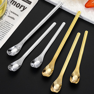 304 Stainless Steel Ingot Spoon Gold Silver Dessert Coffee <b>Honey</b> Stirring Spoon For Party Child Use - Product Image 4