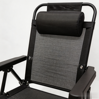 Chaise pliante d'extérieur moderne et légère avec logo personnalisé, 6 positions, accoudoirs en plastique confortables et poches de rangement