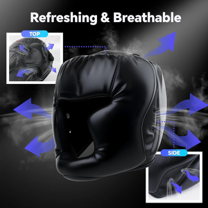 Venta al por mayor Sanda Head Guard Boxeo Casco Ajustable Casco de Boxeo para Entrenamiento Kick Boxing Casco - Product Image 5