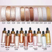 OEM Fond de Teint Liquide Enlumineur Pailleté Scintillant Effet Velours pour Visage et Corps