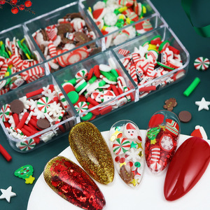 Autocollants pour ongles en argile à appliquer facilement, 6 grilles, motifs Père Noël et flocons de neige, pour la décoration des ongles - Product Image 2