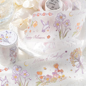 1 rollo de cinta PET Capture the Dream Fairy Tale Series of Fairy Tale Landscape Glitter Sand Handbook Material decorativo Loop - Product Image 4