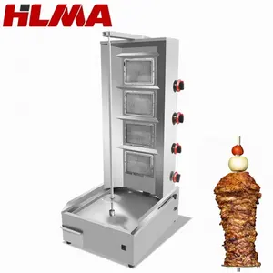 Shawarma Grill Chicken Kebab Maker Gas LPG Desktop Commercial Automatic Street Food Machine