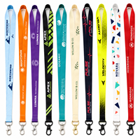 Lanière promotionnelle personnalisée en polyester à transfert thermique, rétractable, avec porte-badge d'identification – Vente en gros