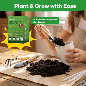 Kit de démarrage de jardin d'herbes aromatiques d'intérieur PLANTMEW - Convient aux débutants - Graines d'herbes culinaires non-OGM - <span class=keywords><strong>Cadeau</strong></span> unique <span class=keywords><strong>pour</strong></span> les femmes - Anniversaire - Product Image 1