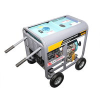 Générateur diesel à châssis ouvert VISION 7KW DG8500E monocylindre 12V DC démarrage électrique portable ATS homologué CE 50/60Hz AVR